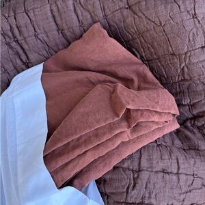 Quince King/ Cal King Duvet Cover Only
for Luxurious Linen Bedding. Brown